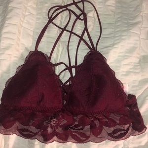 Laced cross back victoria secret bra